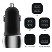 2 port usb c biloplader